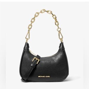 Michael Kors mini Cora Black pebbled leather bag